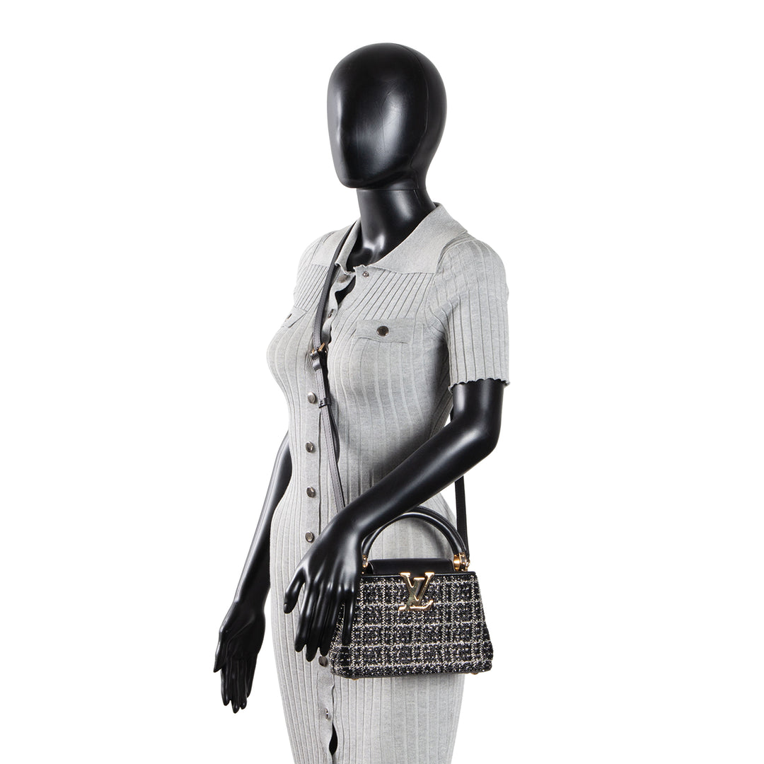 LOUIS VUITTON Beaded Mini Capucines - Black