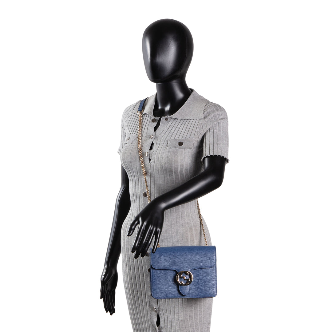 GUCCI Interlocking Dollar Crossbody - Blue