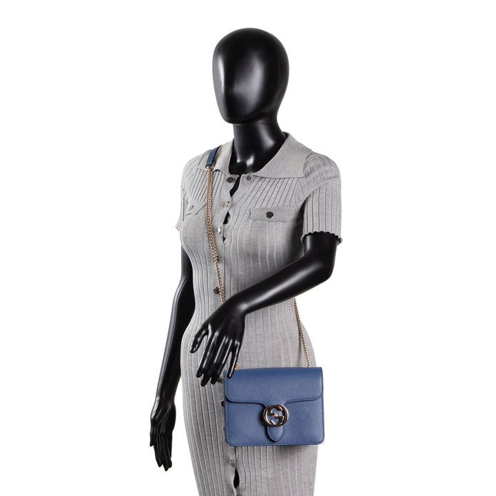 GUCCI Interlocking Dollar Crossbody - Blue
