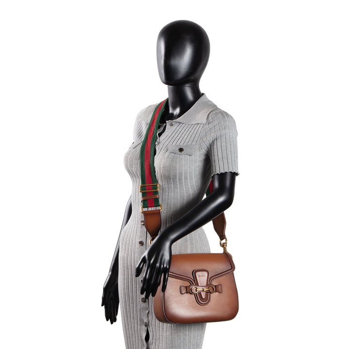GUCCI Lady Web Horsebit Shoulder Bag - Medium OUTLET FINAL SALE