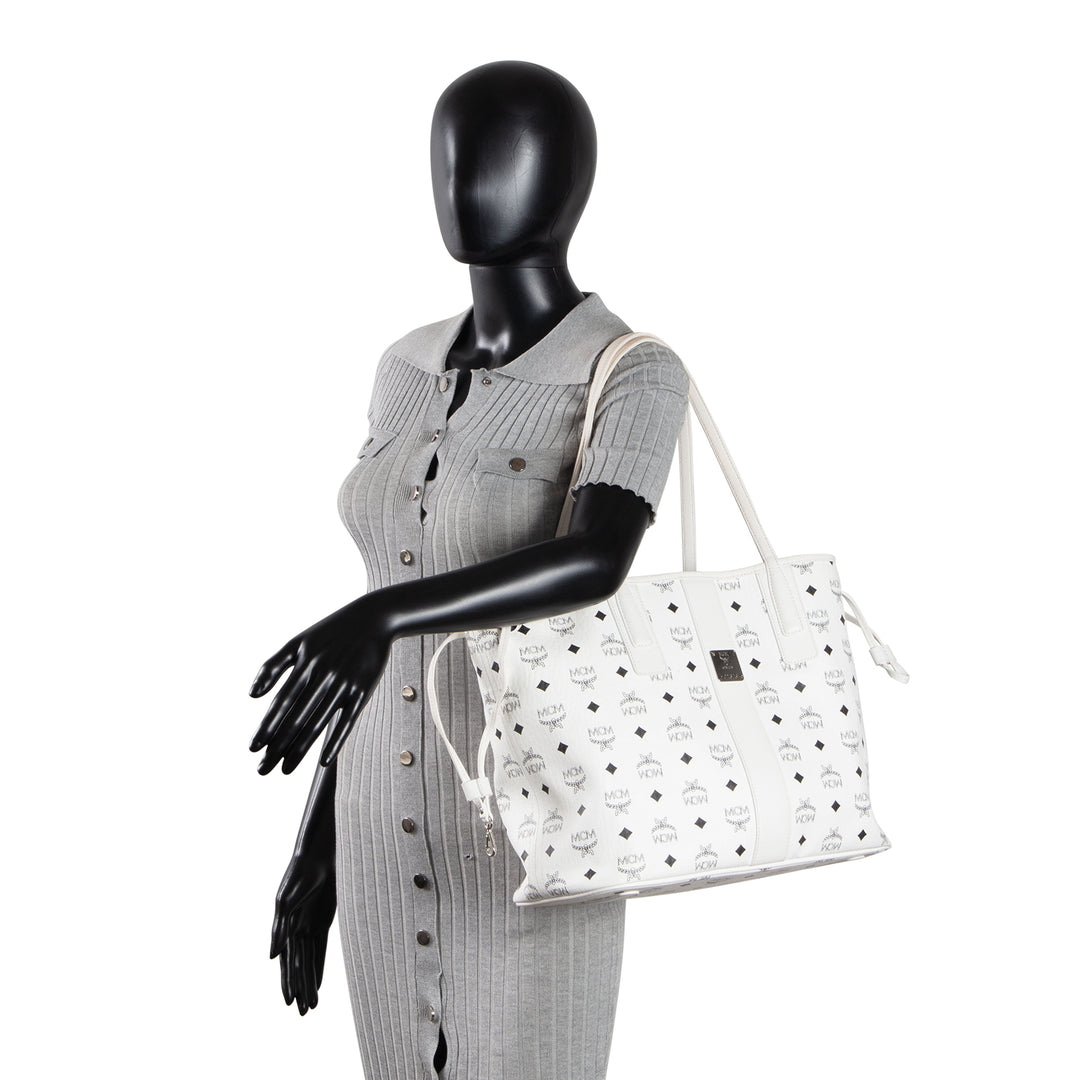 MCM Liz Visetos Reversible Tote w/ Pouch