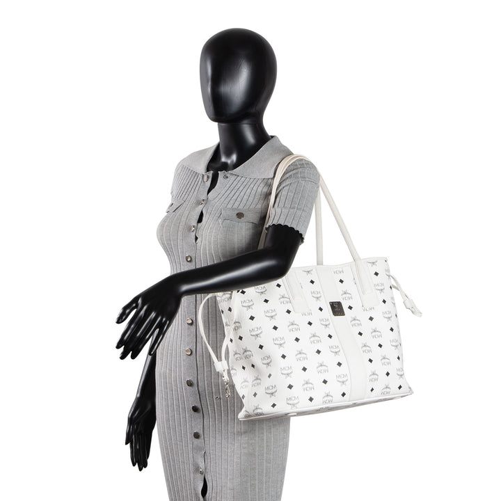 MCM Liz Visetos Reversible Tote w/ Pouch