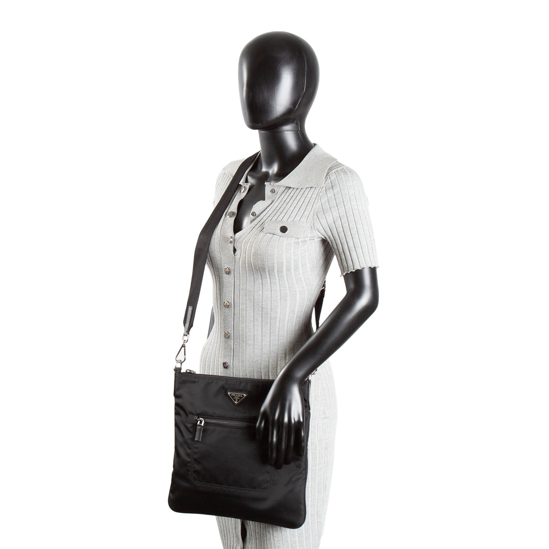 Prada Nylon Messenger - Black