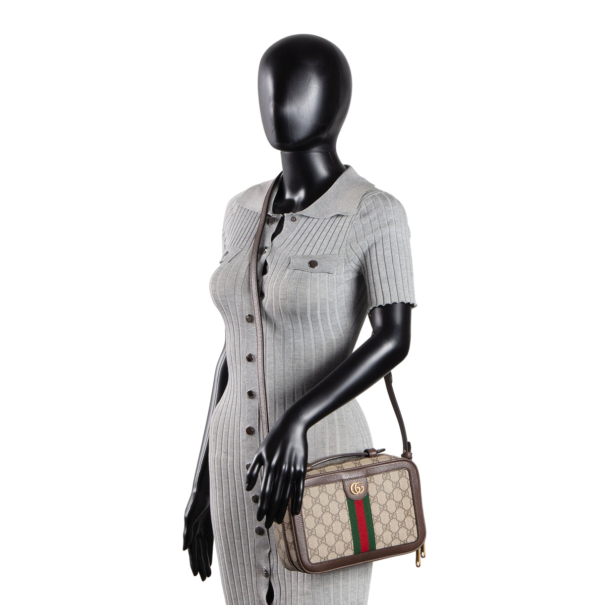 GUCCI GG Supreme Ophidia Top Handle Crossbody