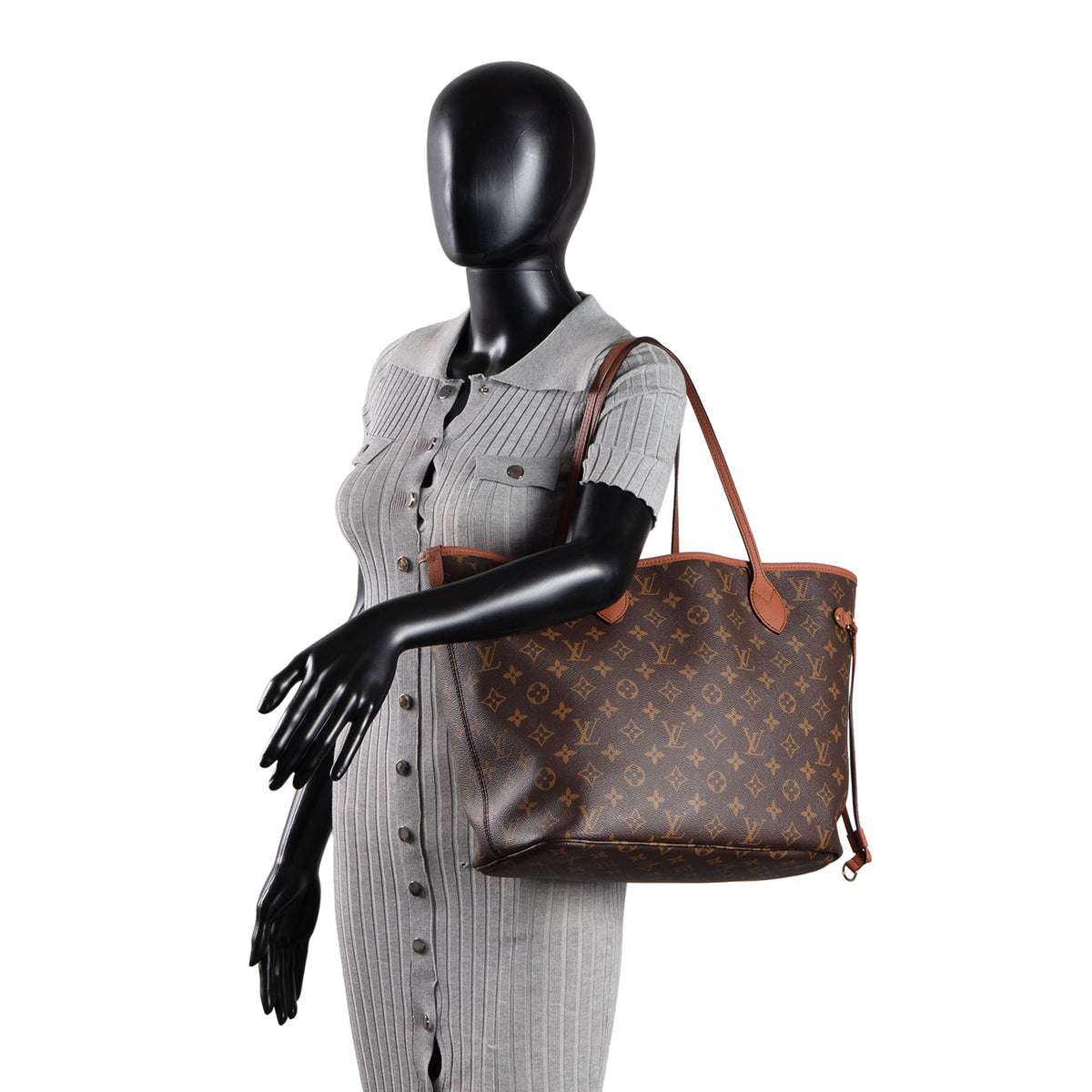 LOUIS VUITTON Monogram Neverfull Inside Out MM - Brown