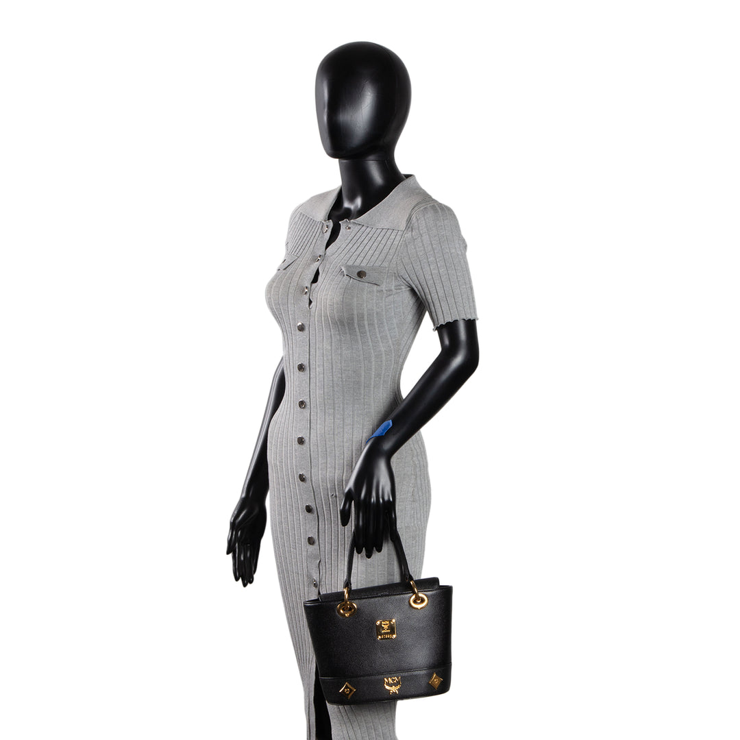 MCM Top Handle Bucket Bag - Leather