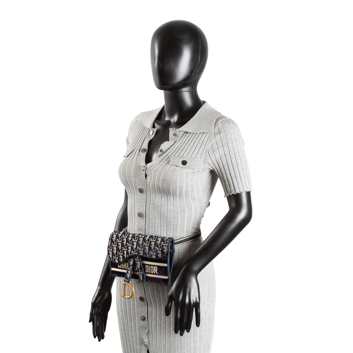 DIOR Oblique Slim Saddle Pouch Belt Bag Oblique Canvas