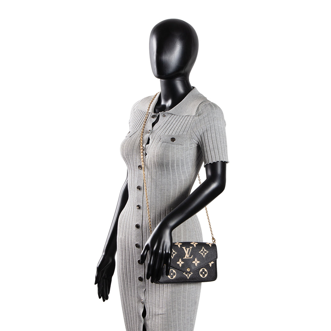 LOUIS VUITTON Giant Monogram Empreinte Felicie Pochette - Bicolor OUTLET FINAL SALE