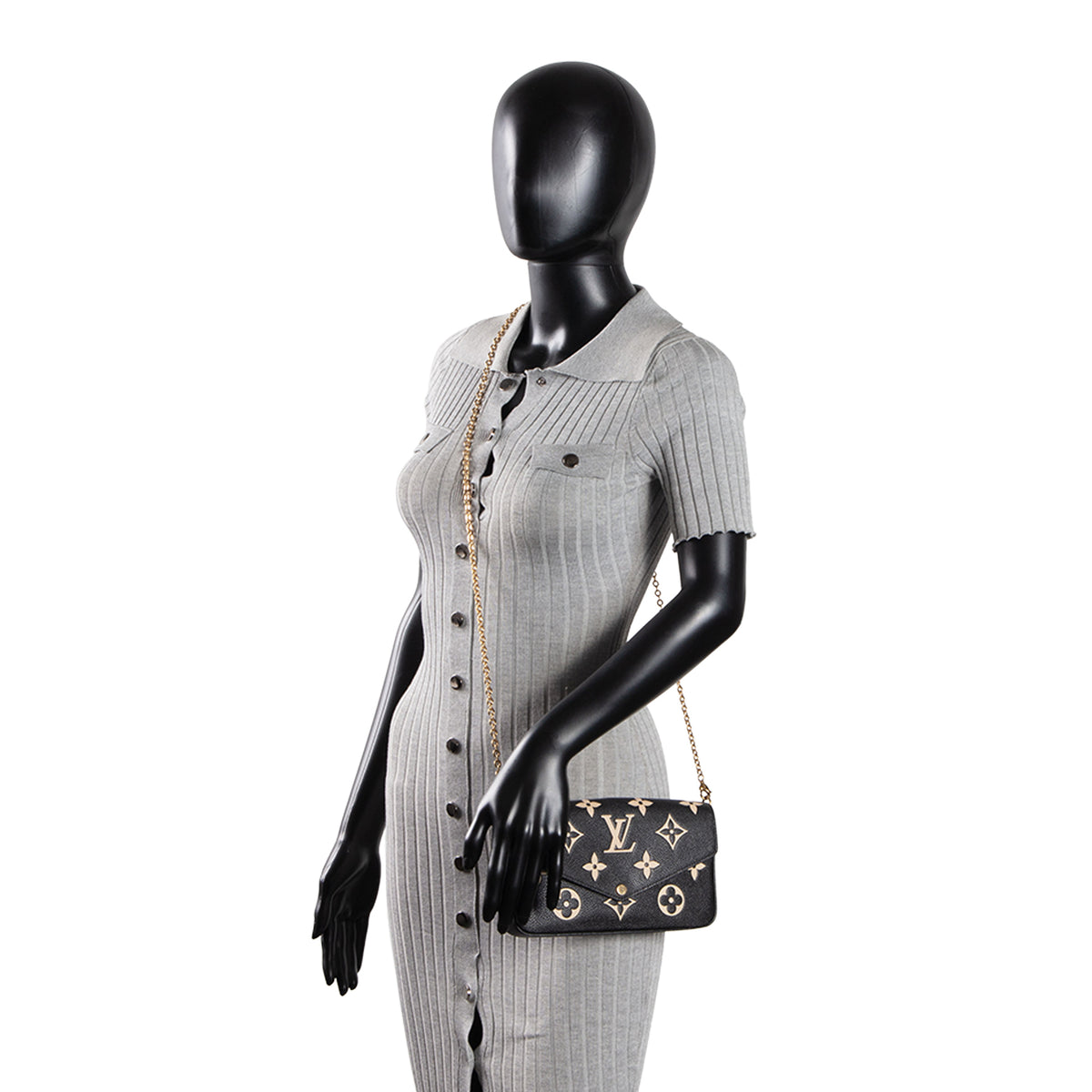 LOUIS VUITTON Giant Monogram Empreinte Felicie Pochette - Bicolor OUTLET FINAL SALE
