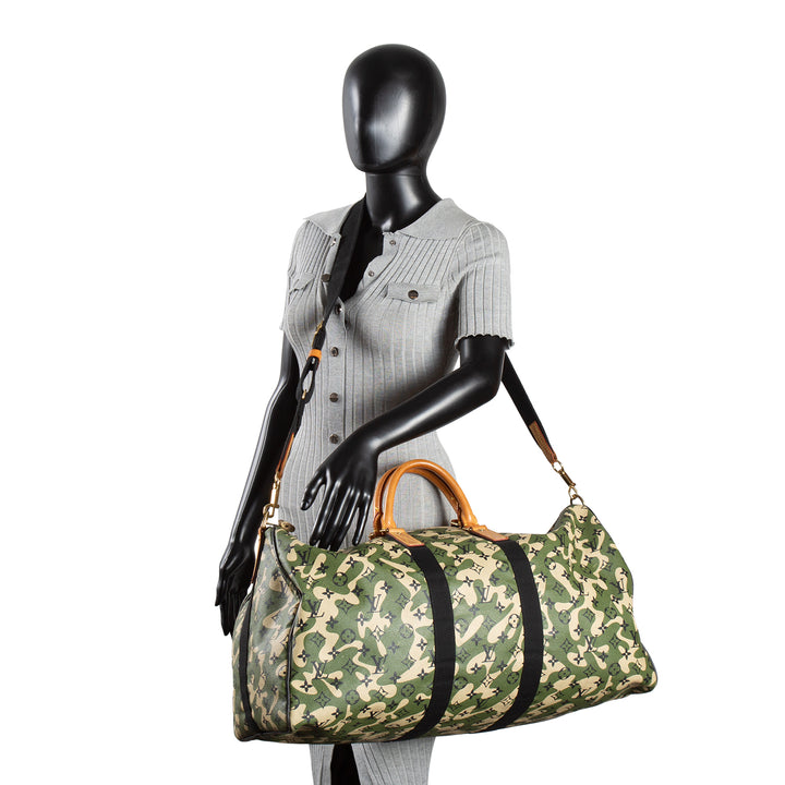 LOUIS VUITTON Monogramouflage Keepall Bandouliere 55
