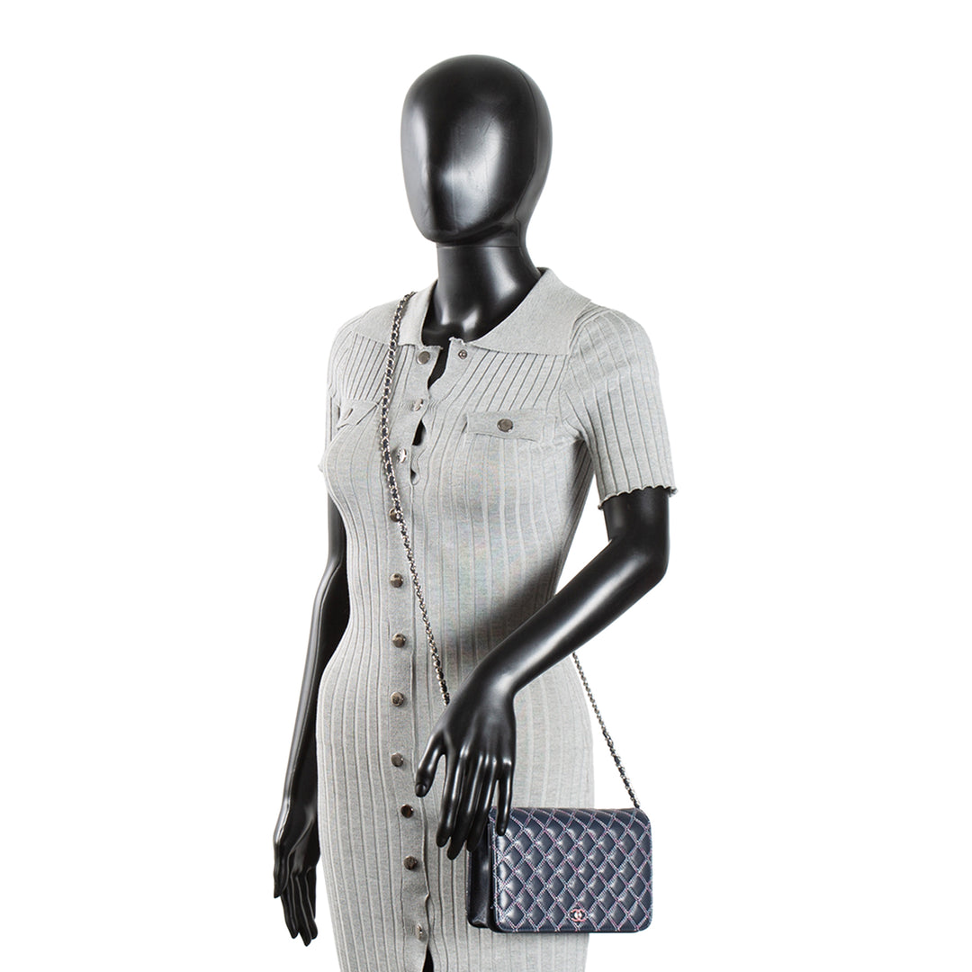 CHANEL Double Stitch Wallet On Chain