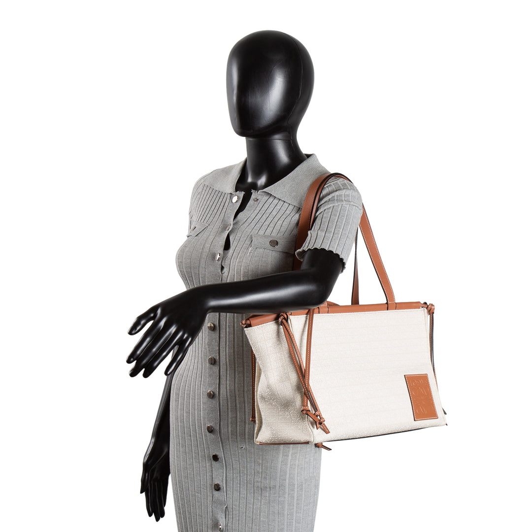 LOEWE Canvas Monogram Cushion Tote - Neutral