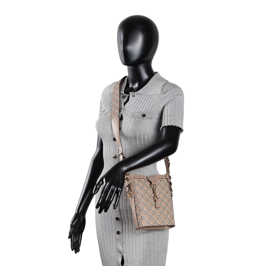 GUCCI GG Shadow Bucket Bag - Taupe