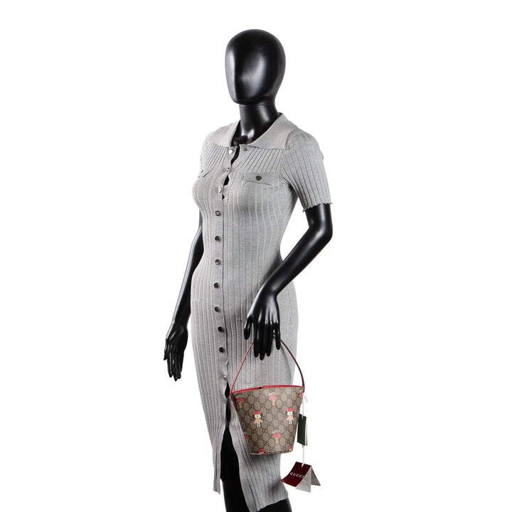 GUCCI GG Supreme Children's Mushroom Bucket Bag