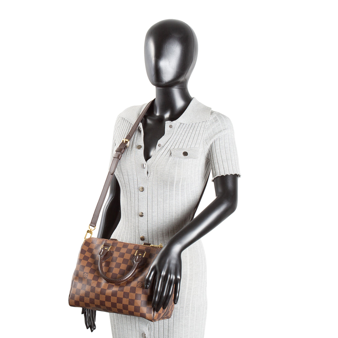LOUIS VUITTON Damier Ebene Speedy Bandouliere 25