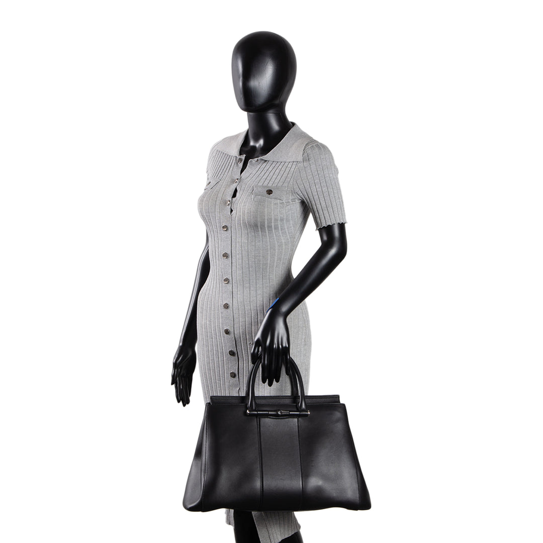 GUCCI Leather Lady Bamboo Tote - Black OUTLET FINAL SALE