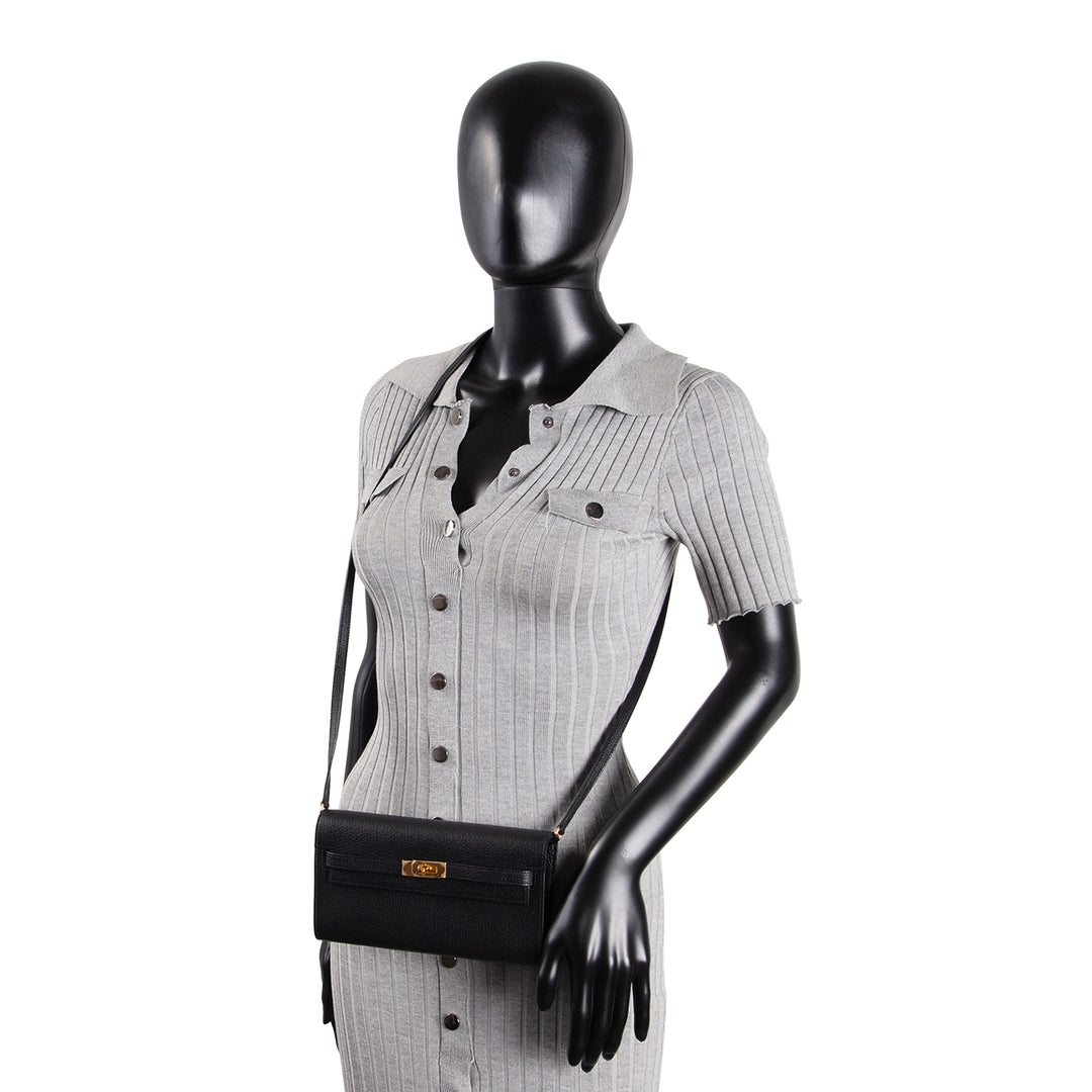 HERMES Chevre Mysore Kelly To Go - Noir/Black