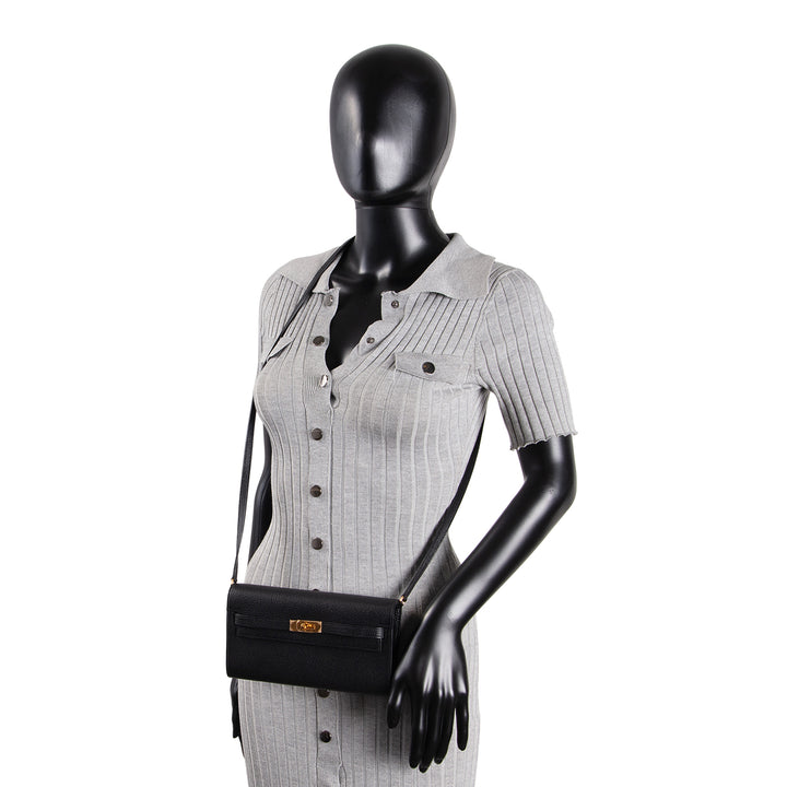 HERMES Chevre Mysore Kelly To Go - Noir/Black