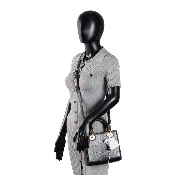 DIOR Small Lizard Lady Dior - Black