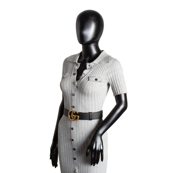 GUCCI GG Marmont Wide Belt - Black