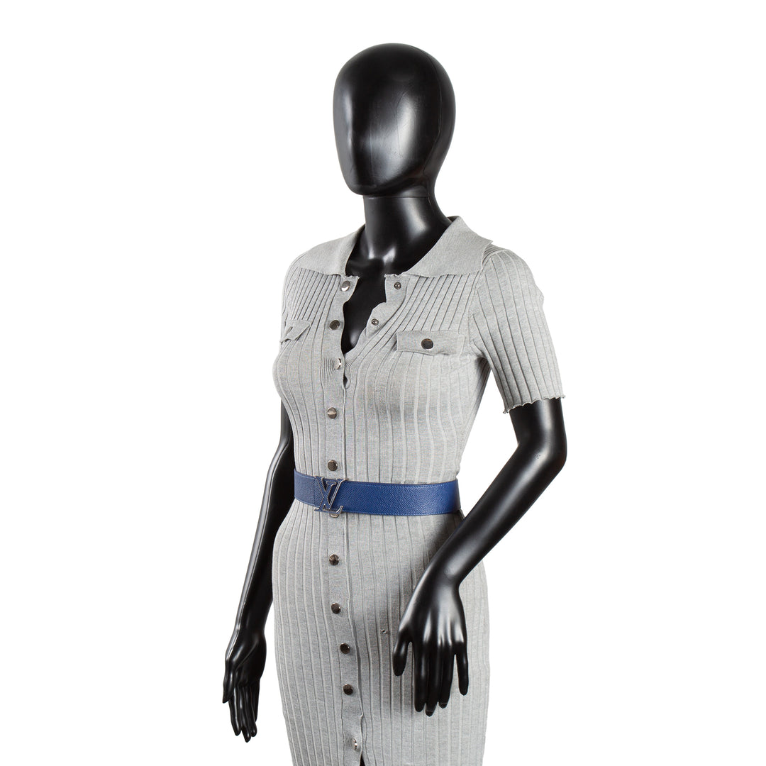 LOUIS VUITTON Taigarama Initials Reversible Belt - Blue OUTLET FINAL SALE