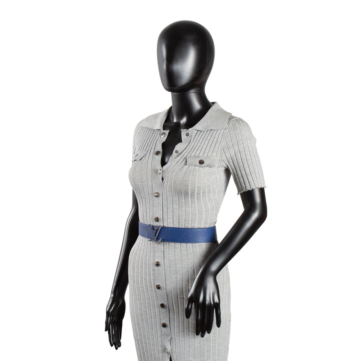 LOUIS VUITTON Taigarama Initials Reversible Belt - Blue OUTLET FINAL SALE