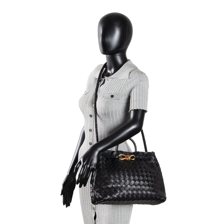 BOTTEGA VENETA Medium Intrecciato Andiamo - Black