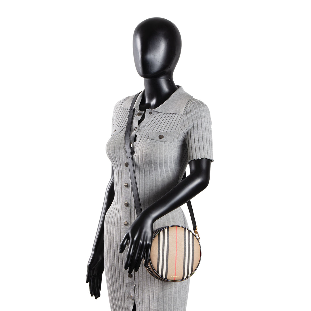 BURBERRY Louise Round Icon Stripe Bag
