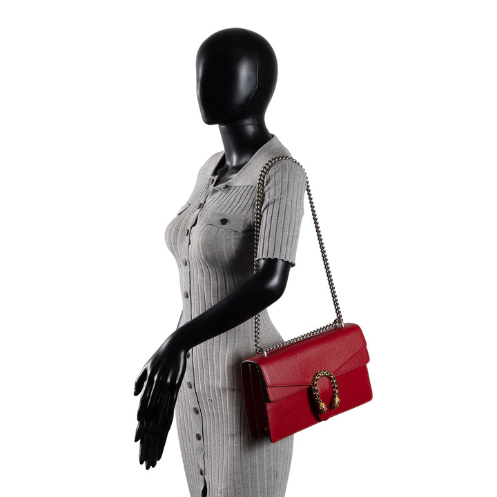 GUCCI Swarvoski Crystal Dionysus Shoulder Bag - Hibiscus Red