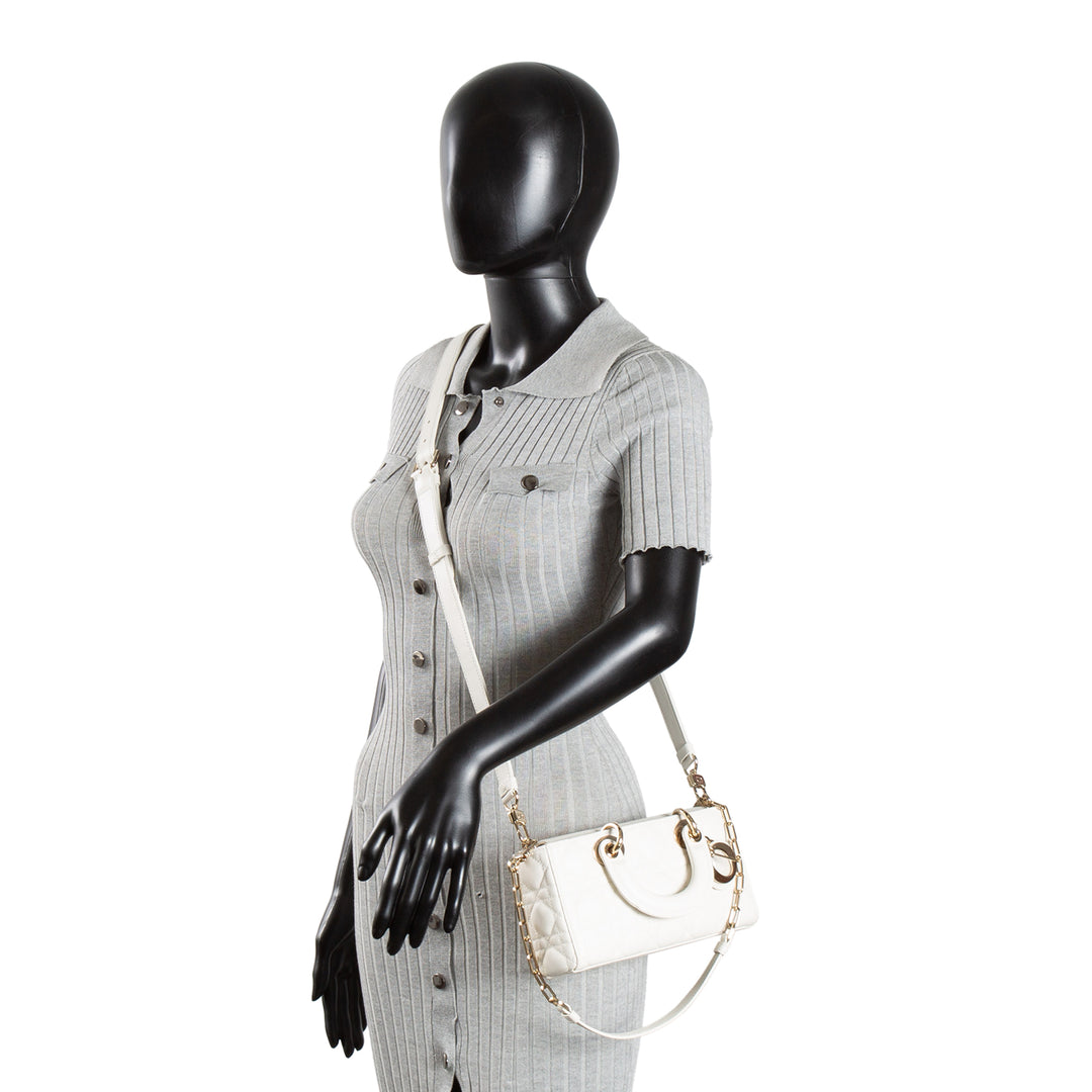 DIOR Small Lady D-Joy Bag - White