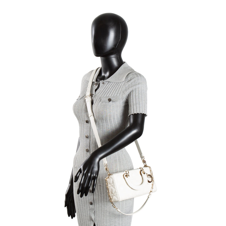 DIOR Small Lady D-Joy Bag - White