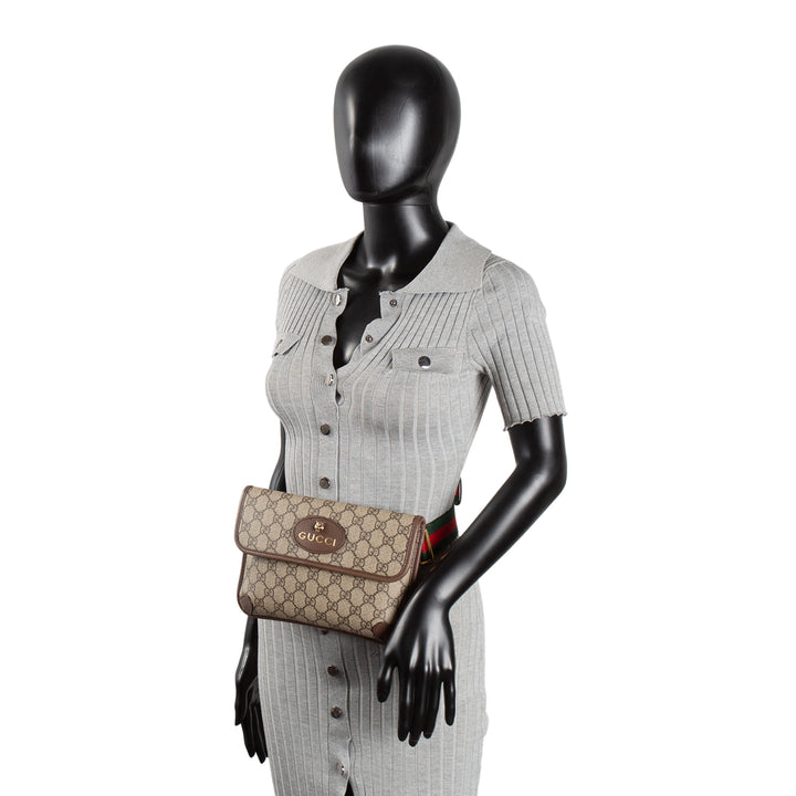 GUCCI Neo Vintage Web Belt Bag Brown