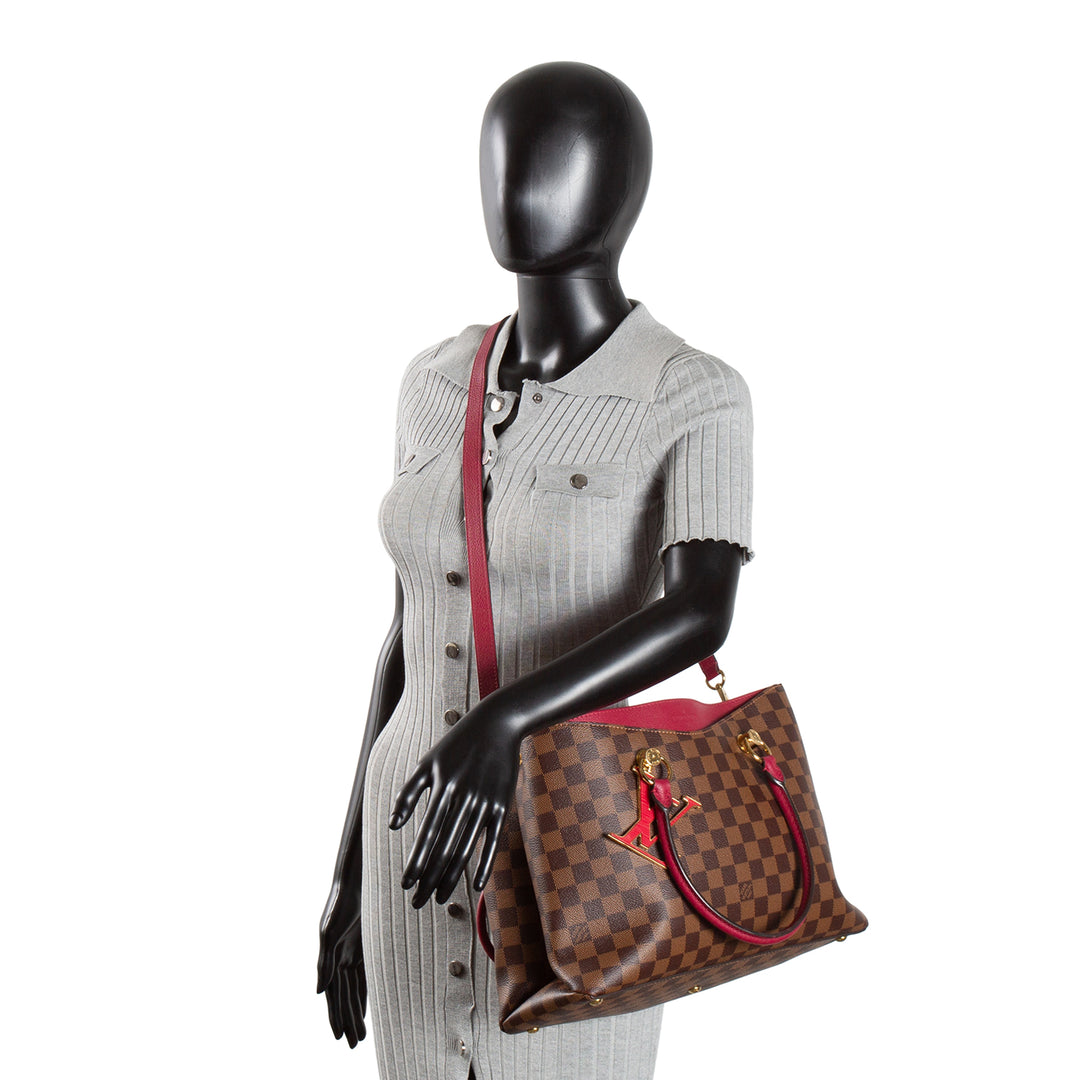 LOUIS VUITTON Damier Ebene Riverside Tote - Cranberry