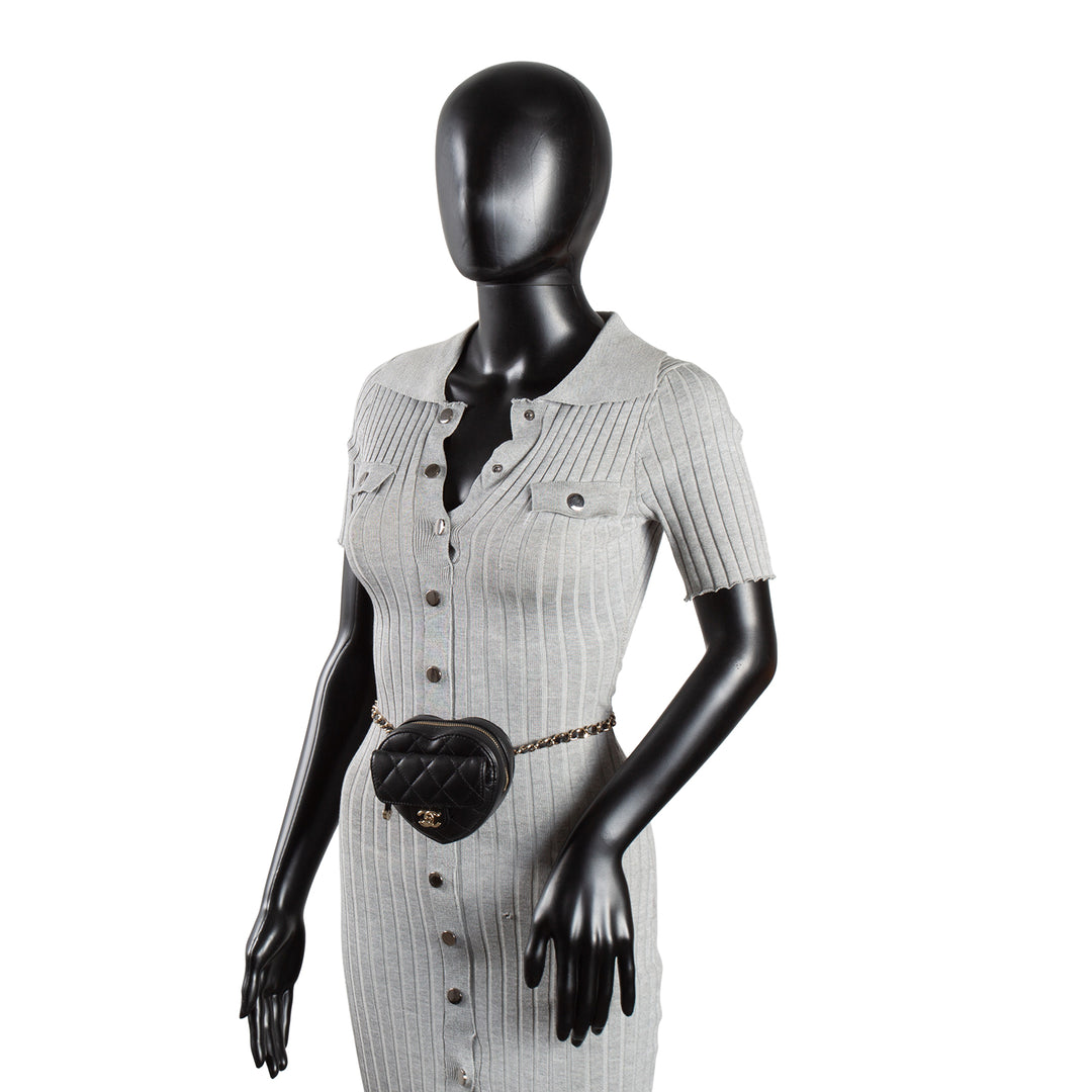 CHANEL Mini CC In Love Heart Belt Bag - Quilted Lambskin