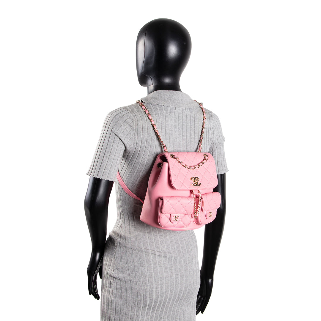 CHANEL 2023 Small Quilted Backpack - Pink