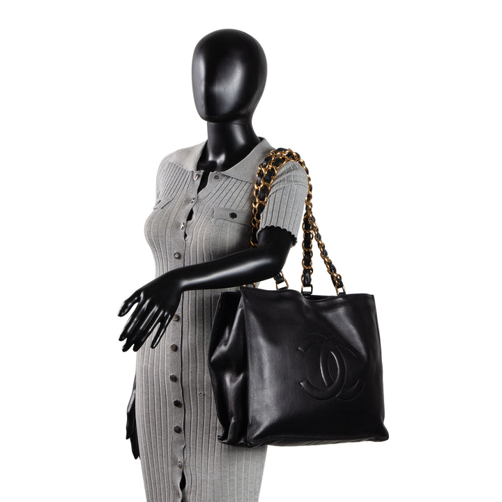 CHANEL Vintage CC Chain Shopper Tote Jumbo XL