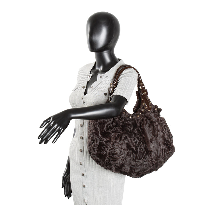 GUCCI Pelham Hobo - Fur w/ Patent Leather