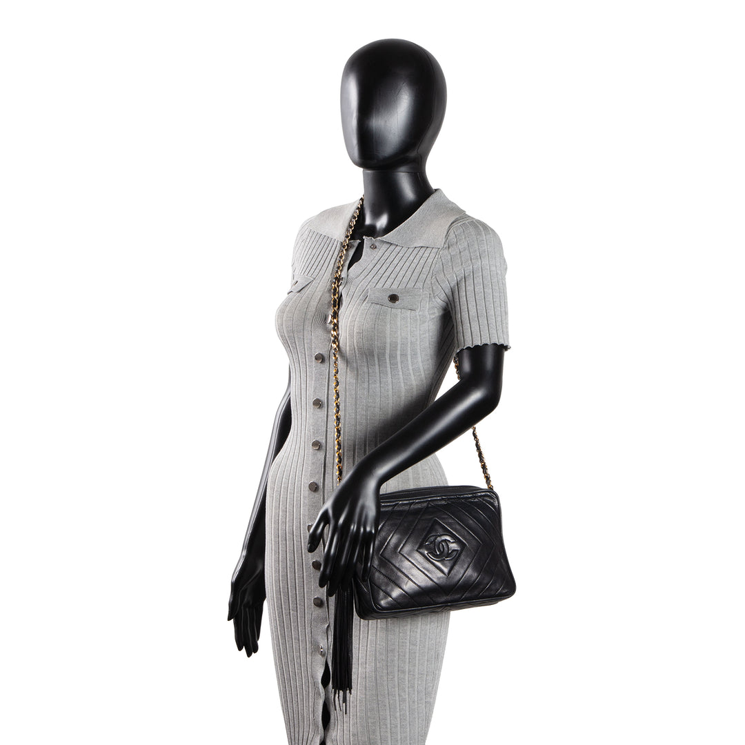 CHANEL Vintage CC Tassel Camera Bag