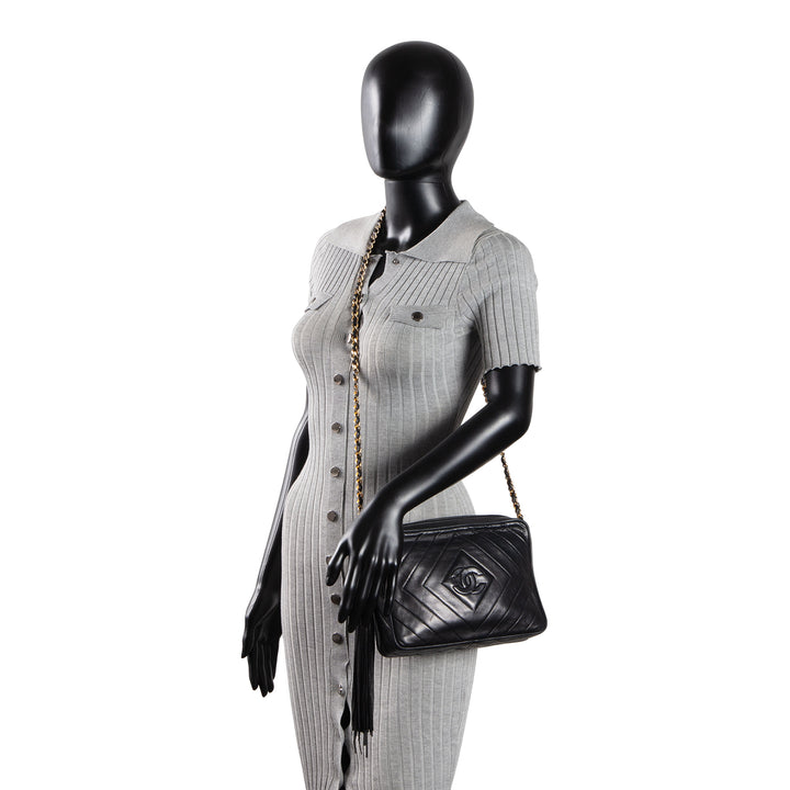 CHANEL Vintage CC Tassel Camera Bag