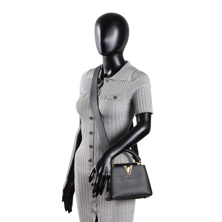 LOUIS VUITTON Mini Capucines Shoulder Bag - Black