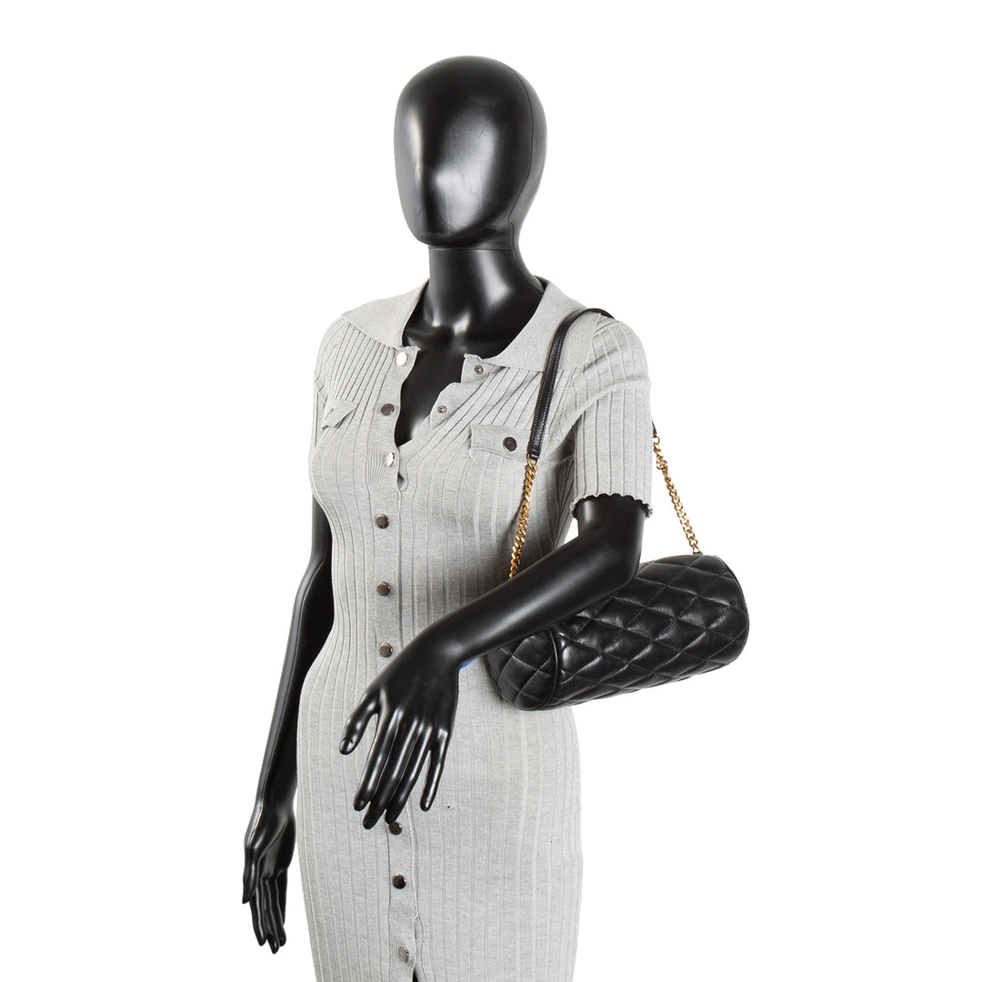 SAINT LAURENT Medium Sade Tube Bag - Black