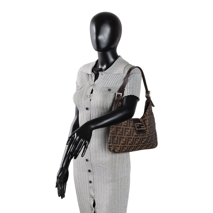 FENDI Zucca FF Hobo - Brown