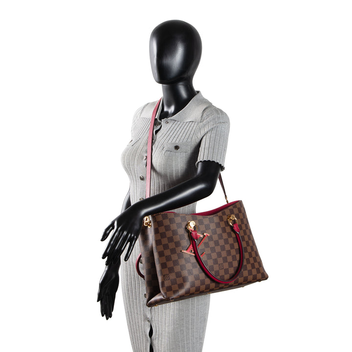 LOUIS VUITTON Damier Ebene Riverside Tote - Cranberry