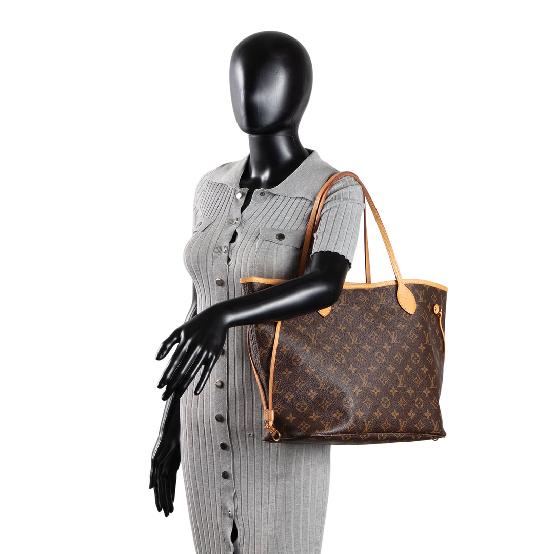 LOUIS VUITTON Monogram Neverfull MM w/ Pouch