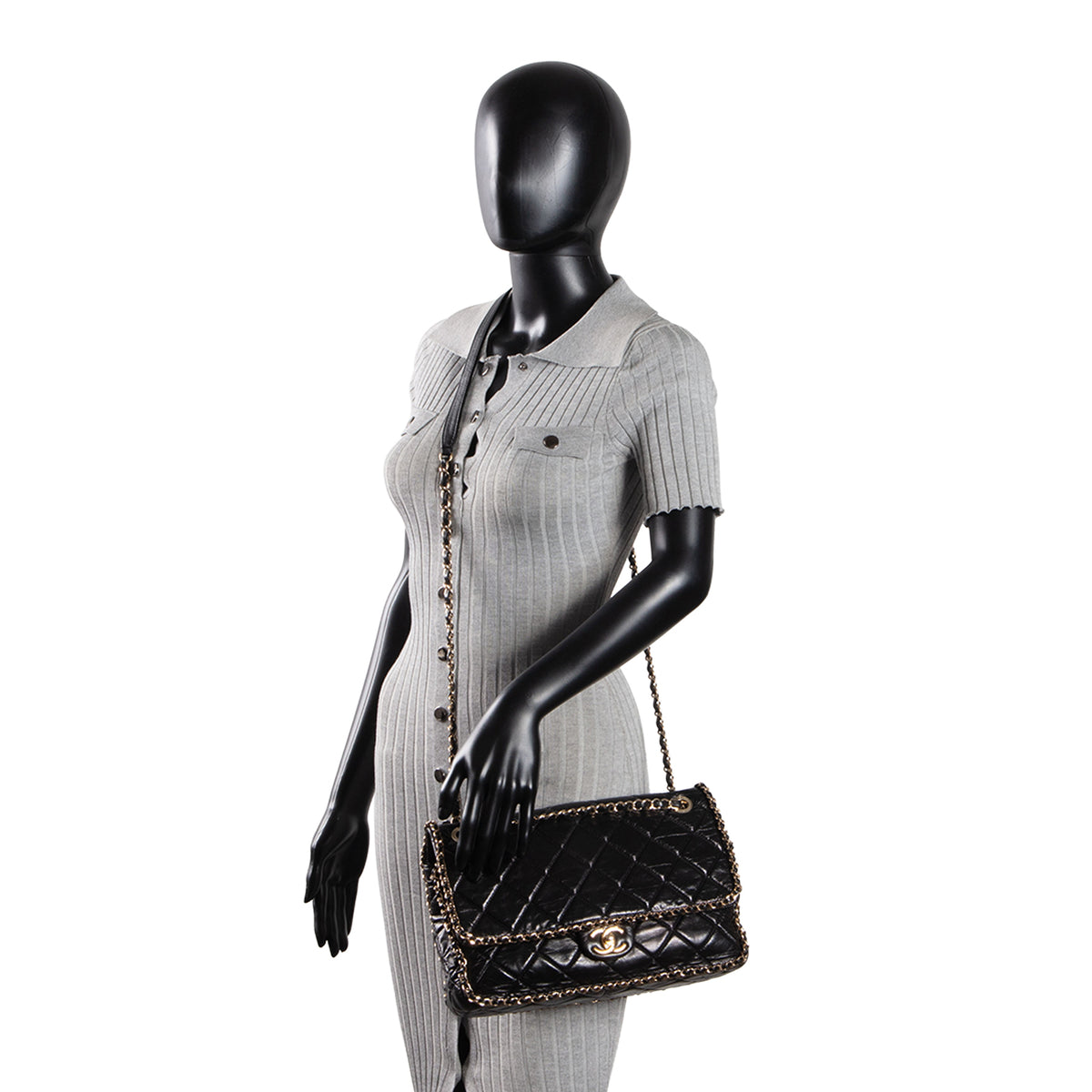 CHANEL Running Chain Flap Bag