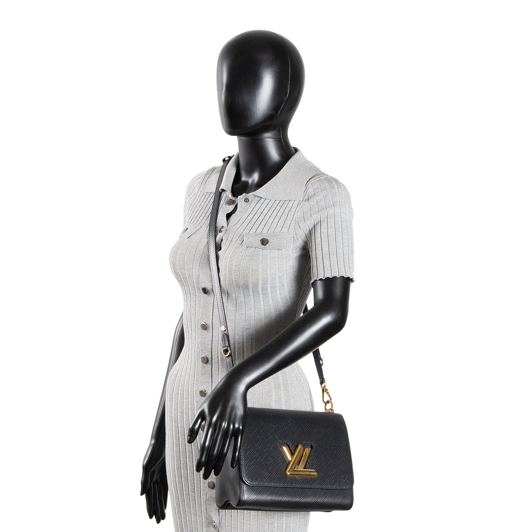 LOUIS VUITTON Epi Twist MM & Twisty Black/Pink