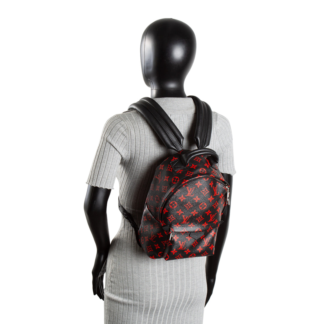 LOUIS VUITTON Infarouge Monogram Palm Spring PM Backpack - Black/Red