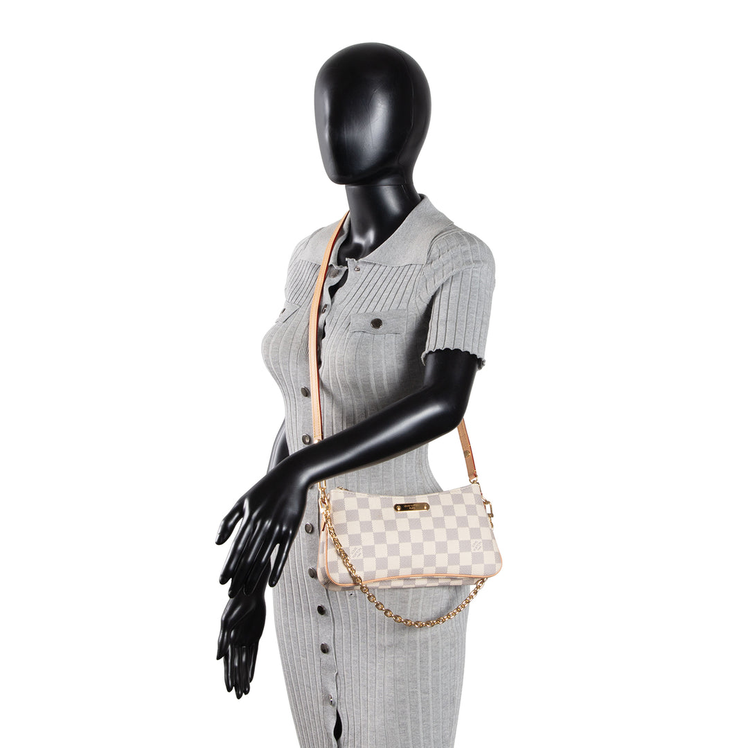 LOUIS VUITTON Liv Pochette Damier Azur - Cream/Blue