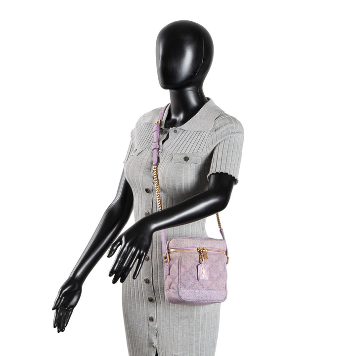 SAINT LAURENT Denim 80's Vanity Shoulder Bag