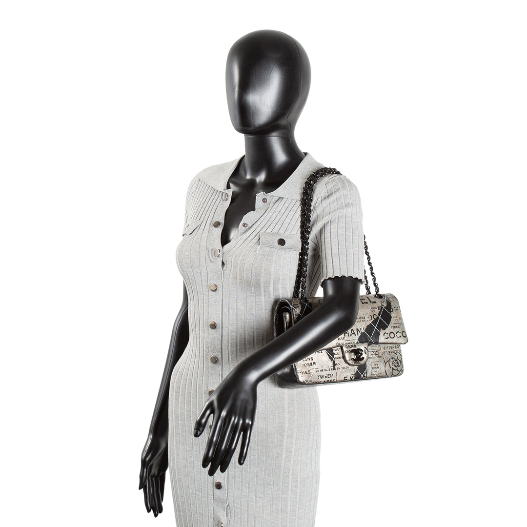 CHANEL Medium Graffiti Newspaper Double Flap